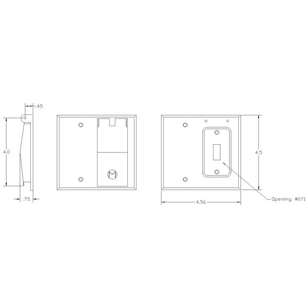 Mulberry Electrical Box Cover, 2 Gang, Rectangular, Aluminum, Blank and Toggle Switch 30426